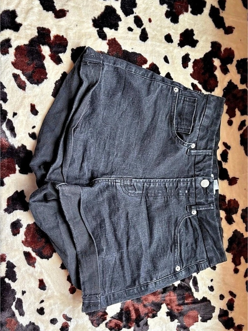 Forever 21 Black Denim Jean Shorts